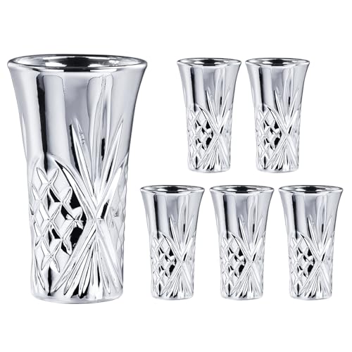 Jaepsing Schnapsglas-Set, 6 schwere Böden, süße und ausgefallene Tequila-/Liköre-Gläser, 6 Stück von Jaepsing