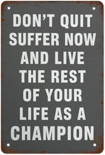 Don'T Quit Motivation Zitat Vintage Metall Aluminium Blechschild Türschilder Außen Vintage Schilder Retro Aluminium-Blechschild für Küche Büro Zuhause Bar Cafe Dekor 20,3 x 30,5 cm Don'T Quit Motivation Zitat Vintage Metall Aluminium Blechschild Türschilder Außen Vintage Schilder Retro Aluminium-Blechschild für Küche Büro Zuhause Bar Cafe Dekor 20,3 x 30,5 cm von Jaesxxco