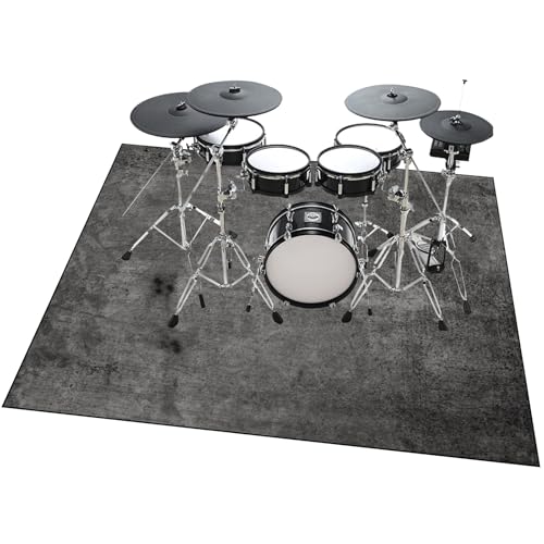 160 x 140 cm Schlagzeugteppich Drum Teppich Rutschfeste | Professionelles Jazz Schlagzeug Kit für Bass Drum Snare Drum und andere Instrumente Teppich | Rechteckiges Elektrisches Schlagzeug Teppich von JaevKwzy