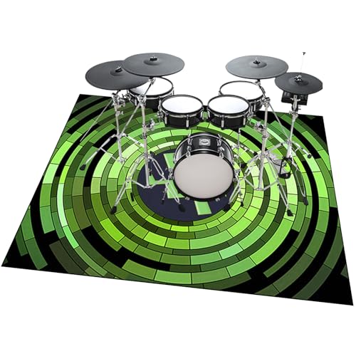160 x 140 cm Schlagzeugteppich Drum Teppich Rutschfeste | Professionelles Jazz Schlagzeug Kit für Bass Drum Snare Drum und andere Instrumente Teppich | Rechteckiges Elektrisches Schlagzeug Teppich von JaevKwzy