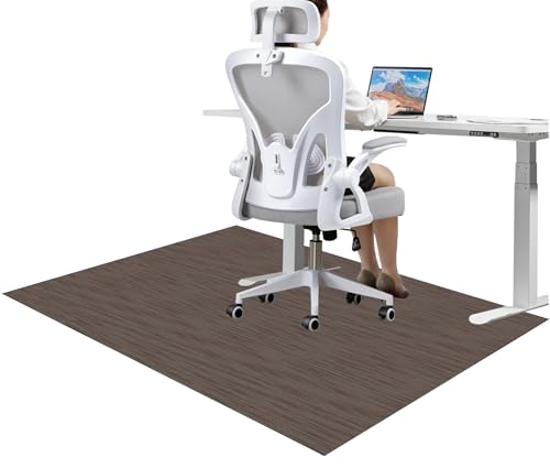 Bodenschutzmatte für Hartböden Schreibtischstuhl Unterlage Gaming-Stuhl-Unterlage 130 x 150 cm Bodenschutz Gaming Teppich Stuhlunterlage Computerstuhl Teppiche Teppich Stuhlmatte für Hartholzböden von JaevKwzy