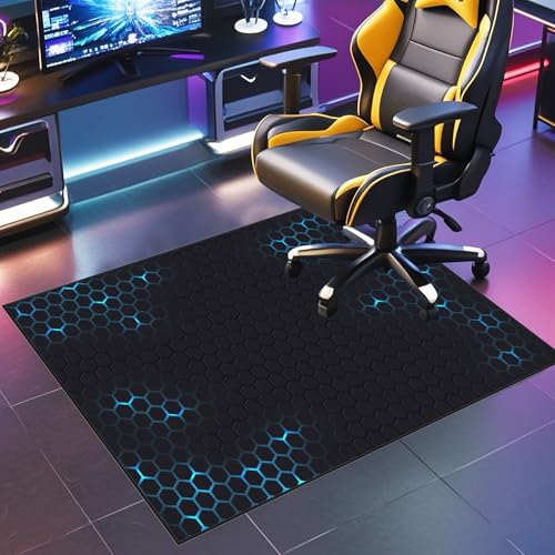 Gaming-Stuhl-Unterlage Bodenschutzmatte Bürostuhl Unterlage Bürostuhl Unterlage für Stühle Anti-Silp 70 x 100 cm Gamer Teppich Schreibtischstuhl Unterlage für Laminat Parkett Hartböden Kratzfest von JaevKwzy