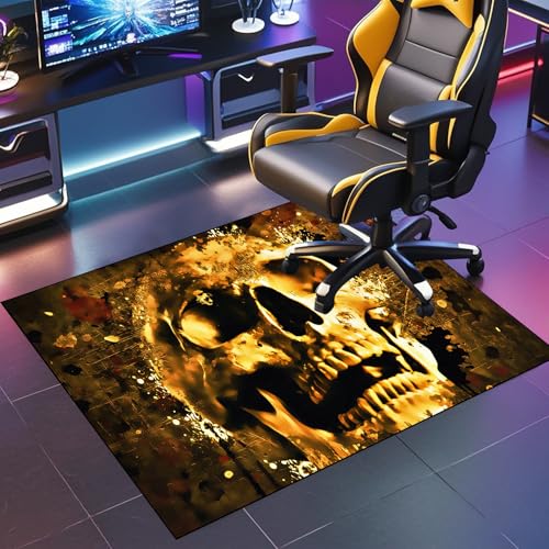 Gaming Stuhlmatte für Hartholzboden rutschfest Bodenschutz - 70 x 90 cm Bodenschutzmatte Bürostuhl unterlage - Schreibtischstuhl Unterlage - Gaming Teppich Stuhlunterlage - Schutzmatte für Laminat von JaevKwzy