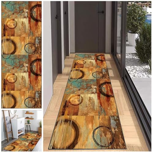 JaevKwzy Flur Teppich Läufer, Langer Küchenläufer 100 x 180 cm, rutschfest Eingangstürmatte, Waschbar Teppich Läufer für Waschküche Eingang Wohnzimmer, Flurläufer Bettvorleger Schlafzimmer von JaevKwzy