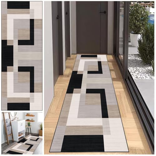 JaevKwzy Läufer Teppich Lang Flur rutschfest Waschbar Teppichläufer für Küche Flur Schlafzimmer & Wohnraum Polyester Teppichmatte, 60 x 200 cm Küchenteppich Flurteppich Flurläufer, Eingangsteppich JaevKwzy Läufer Teppich Lang Flur rutschfest Waschbar Teppichläufer für Küche Flur Schlafzimmer & Wohnraum Polyester Teppichmatte, 60 x 200 cm Küchenteppich Flurteppich Flurläufer, Eingangsteppich von JaevKwzy