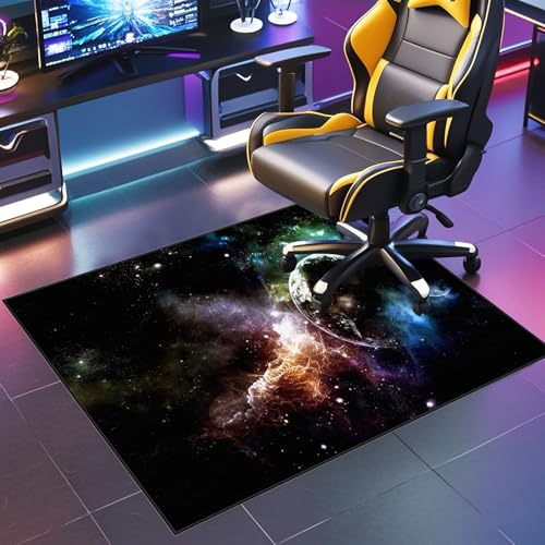 JaevKwzy Stuhl Unterlage Schreibtisch Gaming Bürostuhl Unterlage Bodenschutzmatte für Hartböden Schreibtischstuhl Unterlage Gaming Teppich für Stuhl Computerstuhl Teppiche 70 x 100 cm von JaevKwzy