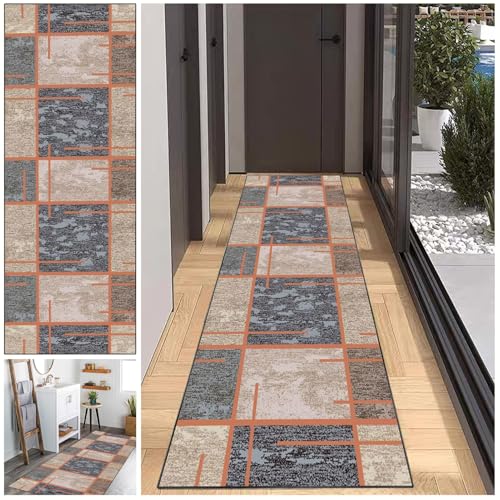 JaevKwzy Teppich Läufer Flur Küche 50 x 80 cm rutschfest waschbar Teppichläufer Lang Kücheteppich Küchenläufer Meterware Korridor Tepiche Esszimmer Schlafzimmer Wohnzimmer von JaevKwzy
