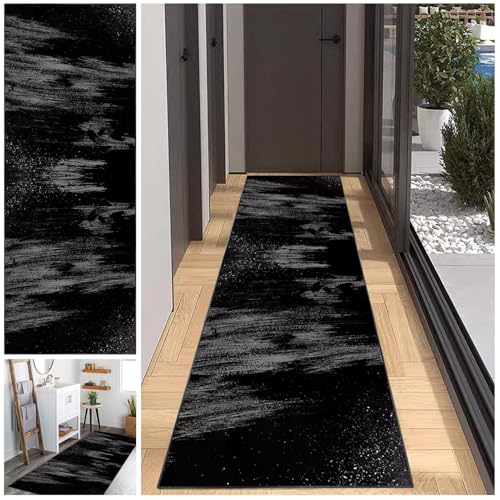 JaevKwzy Teppich Läufer Lang Küche Flur Teppichläufer rutschfest Waschbar 70 x 500 cm Küchenläufer Teppichmatten Flurteppich Wohnzimmer Schlafzimmer Küchenteppich von JaevKwzy
