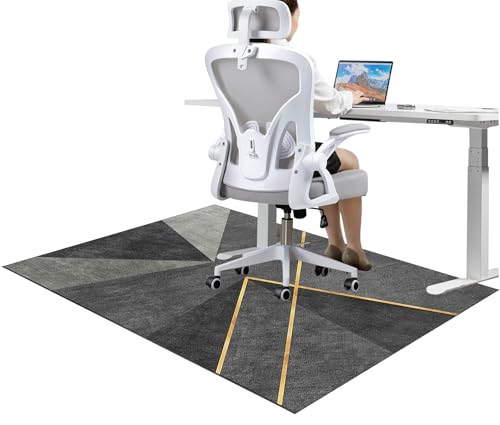 JaevKwzy Unterlage Schreibtischstuhl Gaming Bürostuhl Stuhlmatten für Stühle 100 x 140 cm Anti-Silp Bodenschutzmatte Bürostuhl Unterlage-Kratzfest für Parkett und Hartböden Computerstuhl Teppiche von JaevKwzy