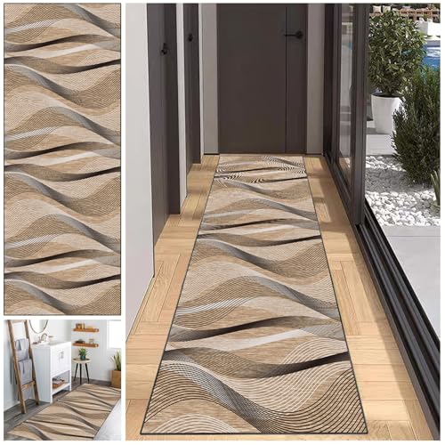 Läufer Teppich rutschfest Vintage Küchenteppich Flur Läufer Teppich Waschbar Flur Flur Läufer Schmaler Teppich 50 x 150 cm Küchenläufer Teppich Bodenteppich Läufer für Eingangsbereich Wohnzimmer von JaevKwzy