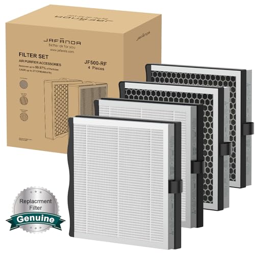 Jafända Ersatzfilter für JF500 Luftreiniger Allergiker, 3 in 1Hohe Effizienz, HEPA + 0.66lbs Aktivkohle Entfernt Staub, Allergene & Gerüche Kompatibel mit JF500 Modell (JF500-Filter) von Jafända