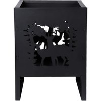 Feuerkorb Mit Hirschmotiv 30x30x40cm von Jagdaktiv