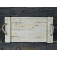 Tablett Im Shabby - Look Weiß Massivholz Tablett Im Shabby - Look Weiß Massivholz von Jagdaktiv