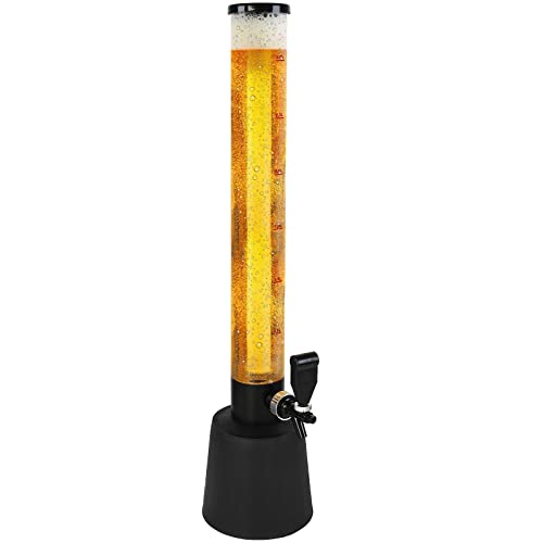Jago® Biersäule mit Zapfhahn - 3.5L, 90cm hoch, Füllstandsanzeige, Ständer, BPA-frei, LFGB Standard, Setwahl - Biertower, Getränkesäule, Trinksäule, Bierspender, Getränkespender, Zapfsäule von Jago