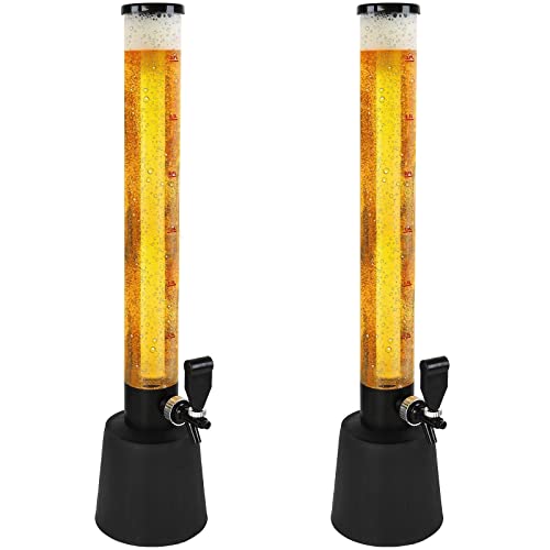 Jago® Biersäule mit Zapfhahn - 3.5L, 90cm hoch, Füllstandsanzeige, Ständer, BPA-frei, LFGB Standard, Setwahl - Biertower, Getränkesäule, Trinksäule, Bierspender, Getränkespender, Zapfsäule von Jago