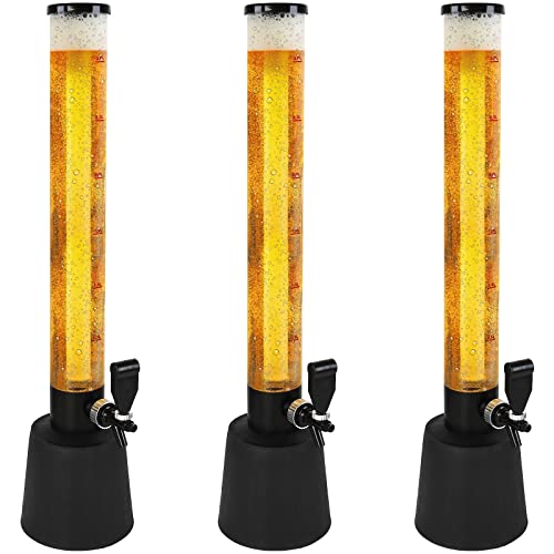 Jago® Biersäule mit Zapfhahn - 3.5L, 90cm hoch, Füllstandsanzeige, Ständer, BPA-frei, LFGB Standard, Setwahl - Biertower, Getränkesäule, Trinksäule, Bierspender, Getränkespender, Zapfsäule von Jago