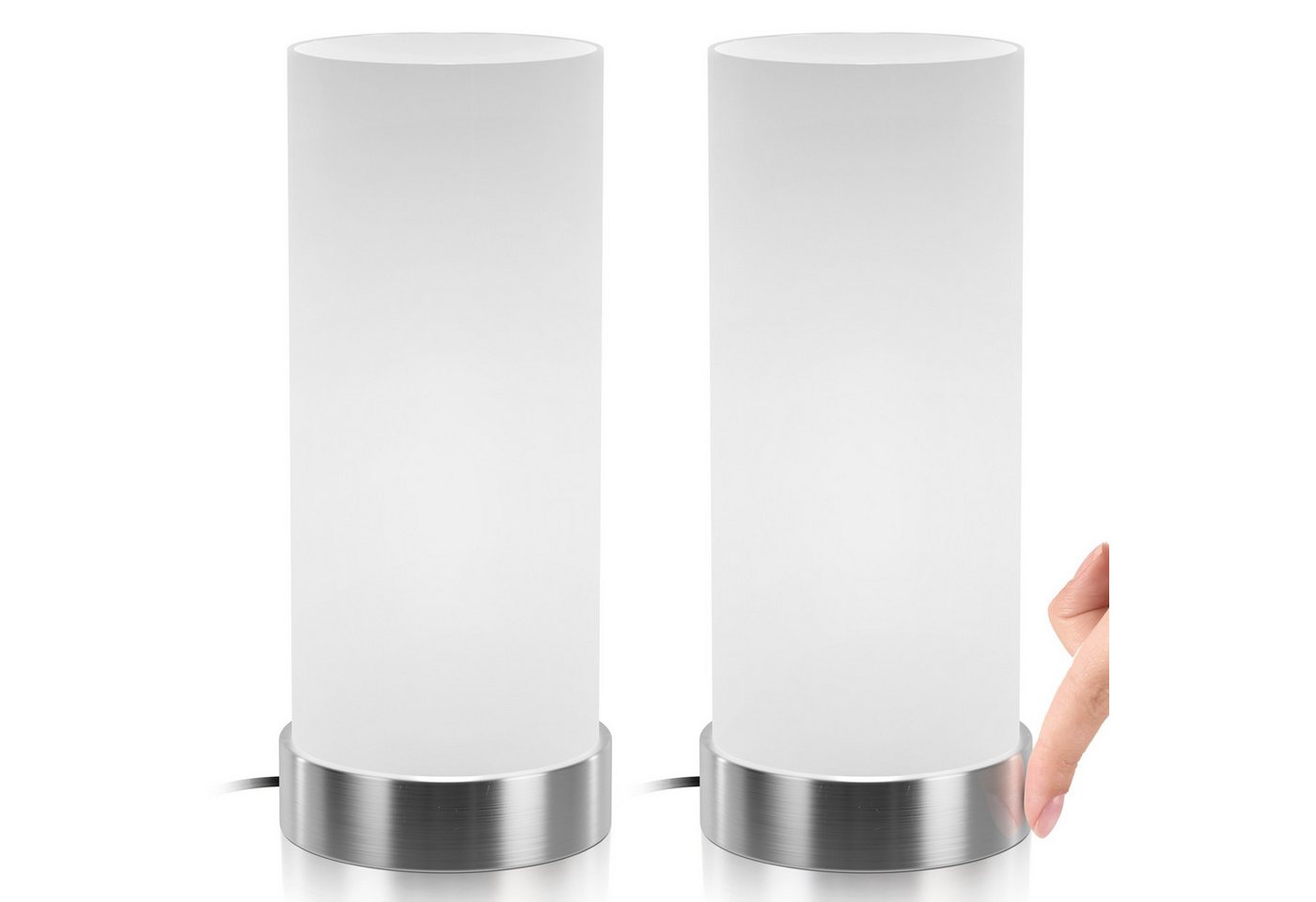 Jago Nachttischlampe Tischlampe mit Dimmer Touchfunktion - 1er oder 2er Set, E14 / LED Jago Nachttischlampe Tischlampe mit Dimmer Touchfunktion - 1er oder 2er Set, E14 / LED von Jago