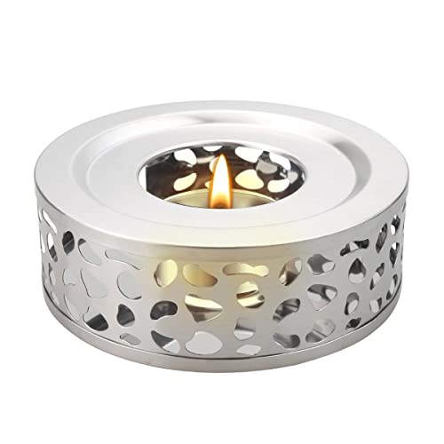 Edelstahl Teekanne Wärmer mit Hohlrahmen Design, Jagowa Kaffeewärmer Boden Kerzenhalter für Glas und andere hitzebeständige Teekannen Edelstahl Teekanne Wärmer mit Hohlrahmen Design, Jagowa Kaffeewärmer Boden Kerzenhalter für Glas und andere hitzebeständige Teekannen von Jagowa