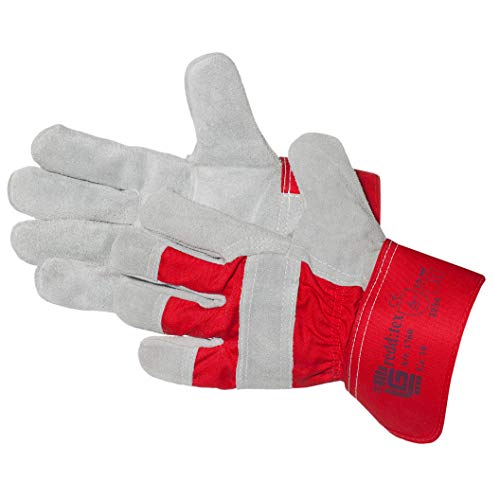 Jah 1760 Spaltlederhandschuh 10 Paar Stulpe mittelschwer natur Gr. 10 von Jah