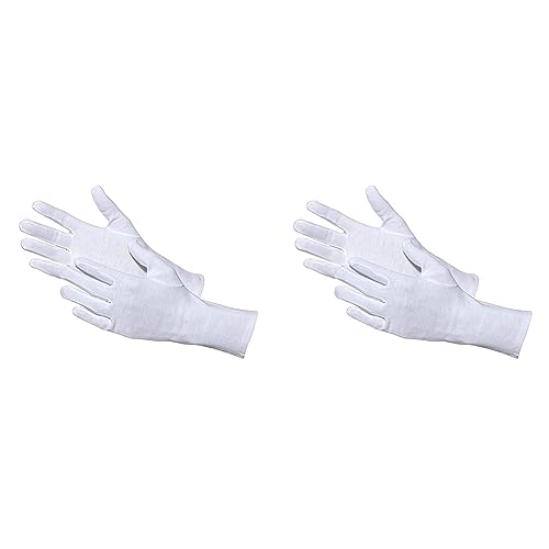 Jah 3101 Cotton Gloves Intermediate Level, Oeko-Tex, White, Size 10, Pack of 24, White (Packung mit 2) von Jah