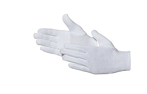 Jah 585 Baumwollhandschuh 12 Paar oekotex Standard verstärkt weiß Gr. 9 von Jah