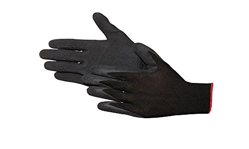 Jah Damen Latexhandschuh Nylonhandschuh Latexbeschichtung Leicht, Grau, 7 EU von Jah