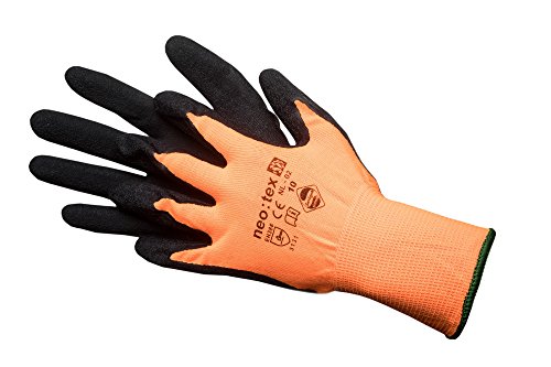 Jah NL-02 Nylonhandschuh Latexbeschichtung 12 Paar standard orange Gr. 10 von Jah