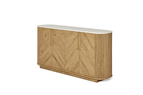 JAHNEK Sideboard Arrow SB 160 Montana Eiche/MARMOR Weiss von Jahnke