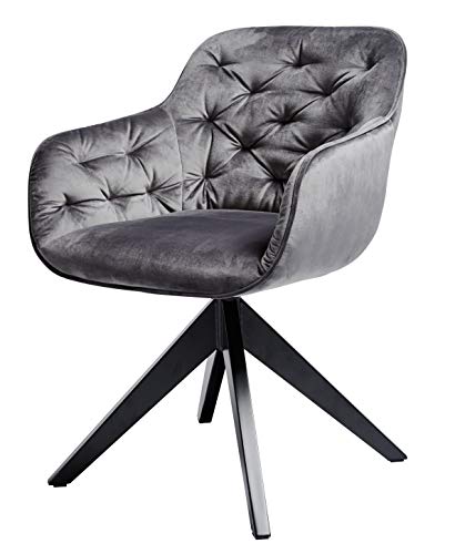 Jahnke KENSINGTON Twist Lock - Drehstuhl, 57,5 x 59,5 x 80,5 cm, Silbergrau von Jahnke