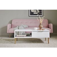 Jahnke Couchtisch "CARVE COFFEE SK" 1 Stk. tlg. Couchtisch mit Schublade und Fach, Gold-Look, raffiniertes Design von Jahnke