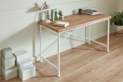 Jahnke Craft D 140 AEU KERNEICHE/WS Schreibtisch, Engineered Wood, Core Oak/White, One Size von Jahnke