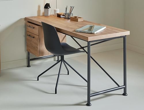 Jahnke Craft D 151 AEU KERNEICHE/ANTHRAZIT Schreibtisch, Engineered Wood, core Oak/Anthracite, One Size von Jahnke