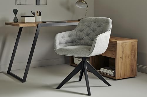 Jahnke ESSZIMMERSTUHL Kensington Twist Lock HELLGRAU MELIERT/SCHWARZ von Jahnke