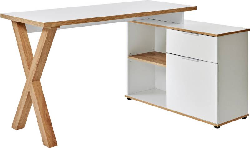 Jahnke Eckschreibtisch X-CLUB C 40 E (1-St), Eckschreibtisch, wechselseitig montierbar, X-Gestell von Jahnke