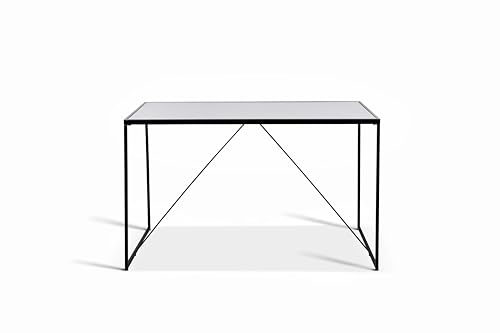 Jahnke Glasschreibtisch Glam Desk SW/MARMOR WS von Jahnke
