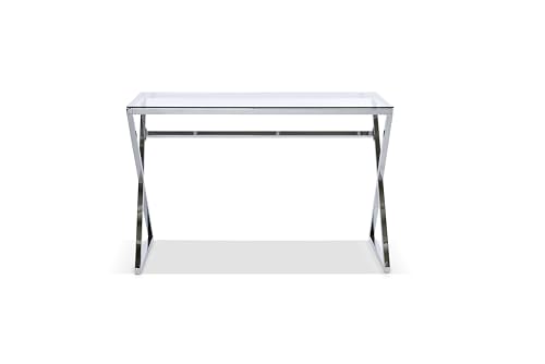 Jahnke Glasschreibtisch Xtra Desk Klarglas/Chrom von Jahnke