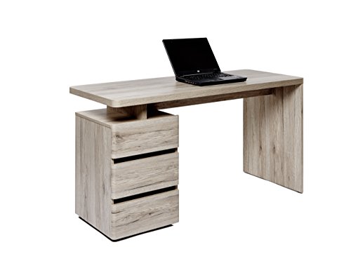 Jahnke Schreibtisch, Holzdekor, braun, 140 x 55 x 75.5 cm von Jahnke