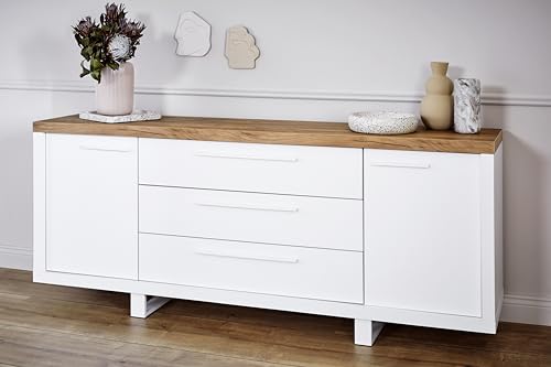 Jahnke Sideboard, Engineered Wood, Kerneiche/Weiss, One Size von Jahnke