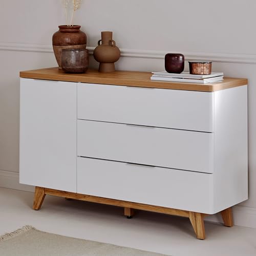 Jahnke Sideboard, Engineered Wood, Kerneiche/Weiss, One Size von Jahnke