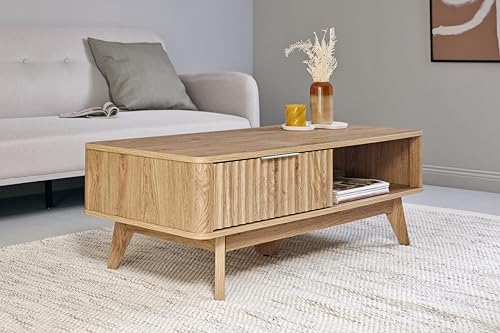 Jahnke Wave Coffee SK Couchtisch, Engineered Wood, Montana Eiche Nb, One Size von Jahnke