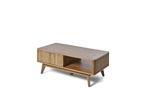 Jahnke Wave Coffee SK Couchtisch, Engineered Wood, Montana Eiche Nb, One Size von Jahnke