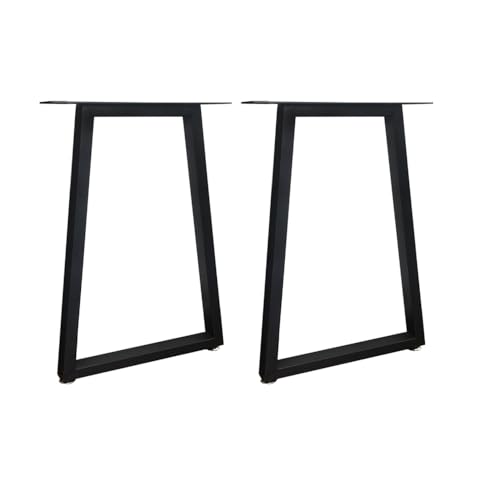 Jahof Metall Trapezoid Tischbeine für Esstisch, Schreibtisch Beine mit verstellbaren Füßen, Heavy Duty Möbel Beine, DIY Bank Beine, Set von 2 (70 cm, Schwarz) von Jahof