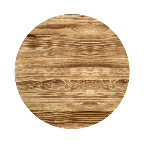Jahof Runde Holz Tischplatte 80 cm, Ersatztischplatte 2,5 cm Dick für Esstisch, Schreibtisch, Couchtisch, Massive Kiefernholz Platte für Küche, Zuhause, Büro (Hellbraun) von Jahof