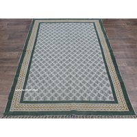 1, 20x1, 50 Kelim Teppich, Handgewebter Kilim Teppich Aus Baumwolle, Flachgewebe, Wohnzimmer/Schlafzimmer Garten Büro von JaipurHandCraftsShop