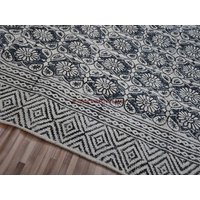 100x150 Wollteppich Handgewebter Flachgewebe Teppich Für Picknick/Wohnzimmer Büro Etc. Von Bis 100x70 cm von JaipurHandCraftsShop