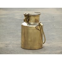 Alte Vintage Messing Milchkannen, Flasche, Behälter, Antik, Sammlerstück, Höhe 8 Zoll von JaipurTreasures