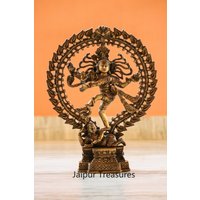 Nataraja Statue, Natraj Tanzende Shiva Lord Idol, Skulptur, Höhe 17 Zoll von JaipurTreasures