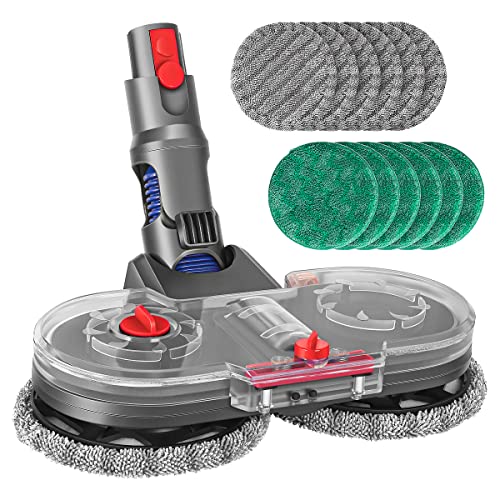 Jajadeal Elektrischer Wischaufsatz für Dyson V12 Detect Slim Staubsauger, V12 Slim Wischmopp Aufsatz Set mit 12 Mopppads und Abnehmbarer Wassertank von Jajadeal