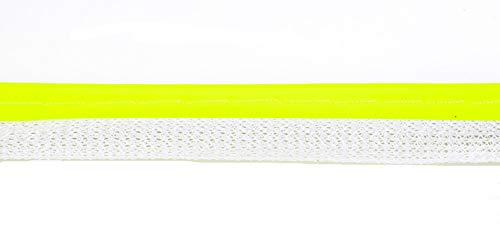 5 m Paspelband mit Reflektions-Leuchtband und Annähband/Farbe: signalgelb von Jajasio