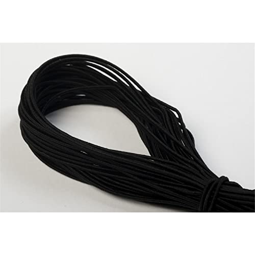 Jajasio Elastische Kordeln/Hutgummi 1,5 mm dick in 19 Farben 19 / schwarz 10 m von Jajasio